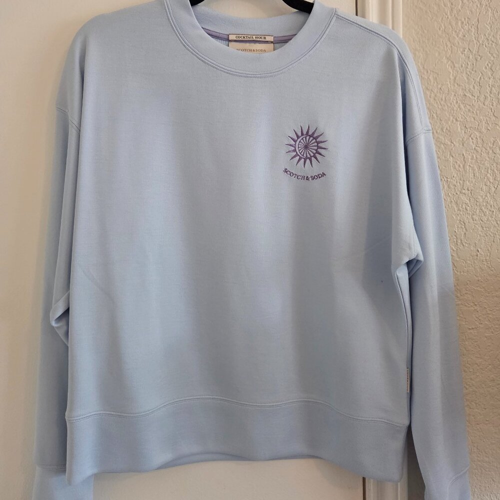 Light blue Scotch & Soda Women's crowned sweatshirt